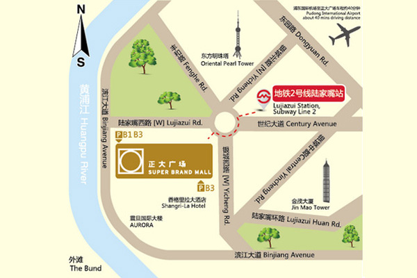 地铁:上海地铁2号线陆家嘴站1号出口西南侧300米公交:上海市内81路