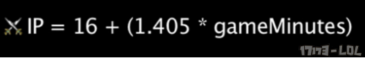大意为：金币=16+1.405乘以游戏经过的分钟数