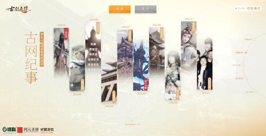 图2 《古剑奇谭网络版》2016年度回顾之纪事篇