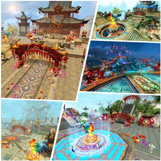 图2：师门场景一片喜气祥和