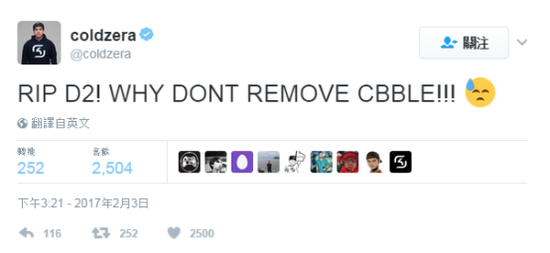 Coldzera：安息吧沙漠2，话说为啥不给CBBLE踢出去呢？