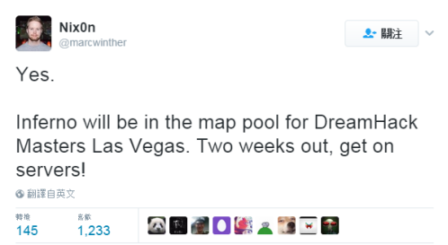 inferno重返赛场的消息被确认