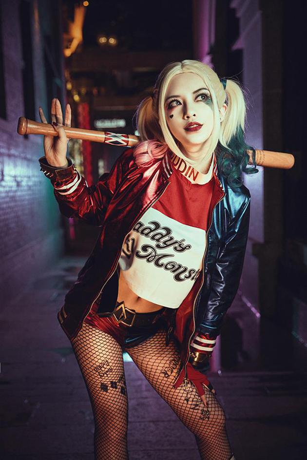 金发黑丝小蛮腰自杀小队小丑女哈莉奎茵国内cos