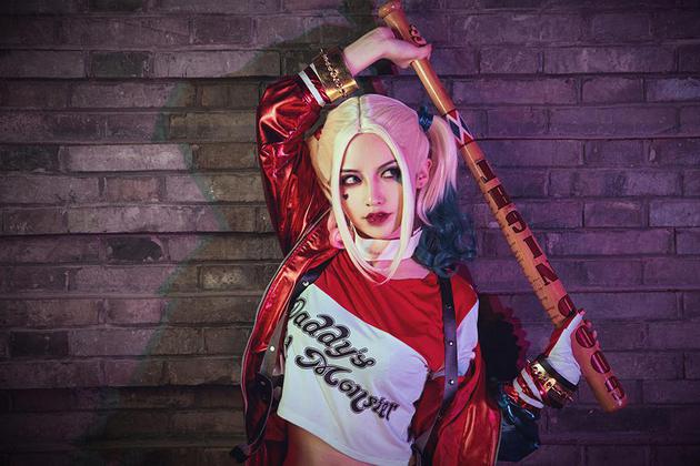 金发黑丝小蛮腰自杀小队小丑女哈莉奎茵国内cos