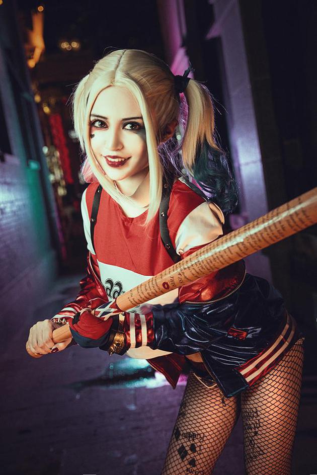 金发黑丝小蛮腰自杀小队小丑女哈莉奎茵国内cos