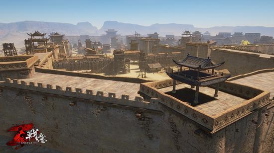 图三：荒漠中的甘州卫，极富西北特色的肃杀之感