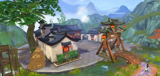 手游版的小桑村保留了端游上的风情,画面上更加明亮欢快