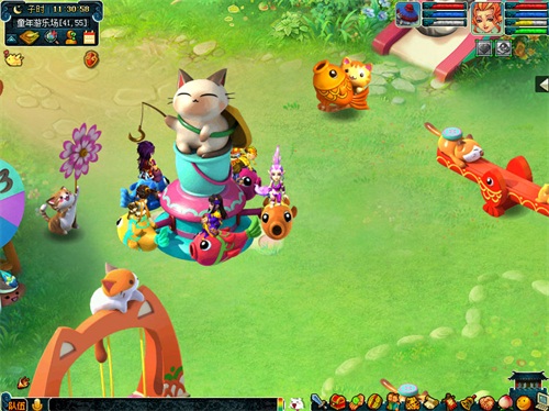 可爱的旋转木马