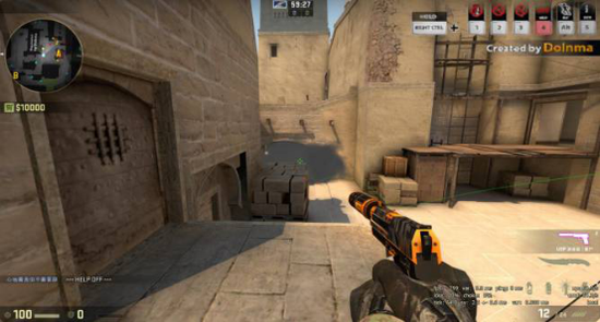 作为防守方的架枪第一视角