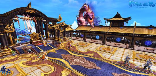 玉皇大帝所在之殿有火龙相护 