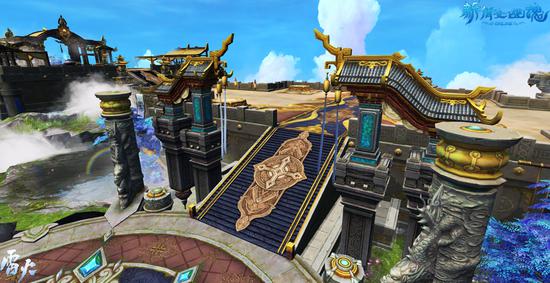 苍穹之巅仙雾缭绕 百丈巨柱巍然耸立