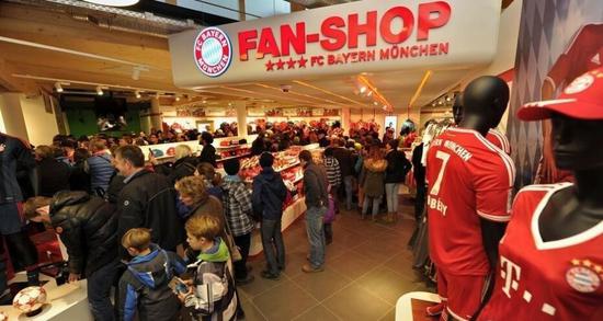 德甲豪门拜仁慕尼黑的周边商店