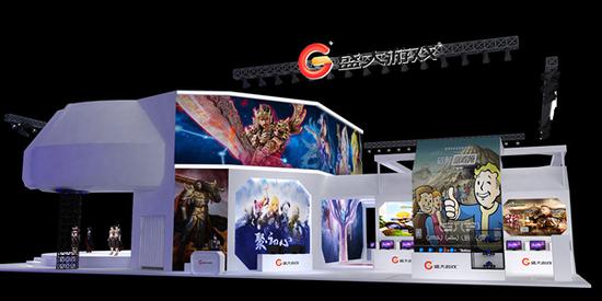 游戏体验区侧面布置