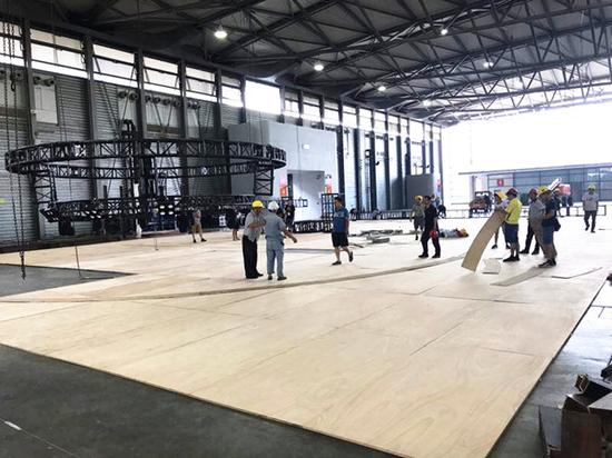 盛大游戏2017CJ展台搭建Day1