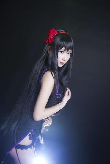 旗袍魔法少女cos 晓美焰鹿目圆混搭风