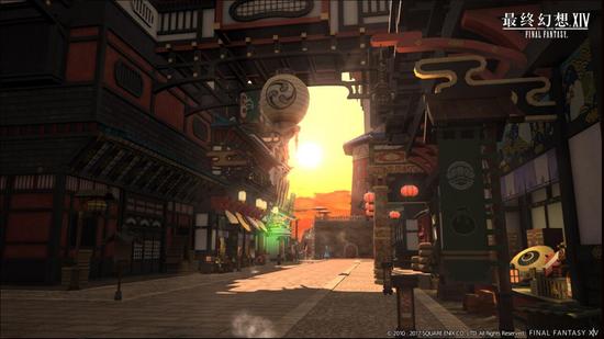 夕阳下的新主城