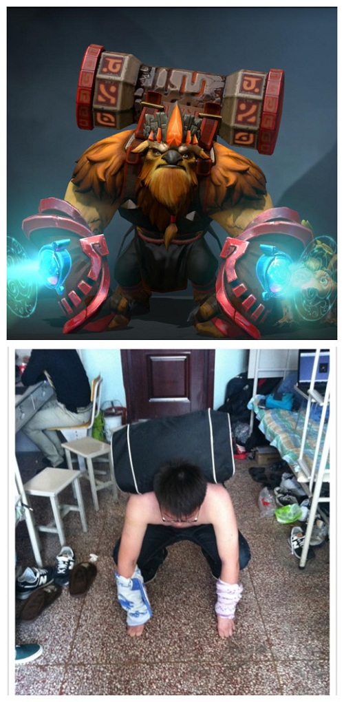 这位撼地者的饰品就更多一些了,加两个LED灯就是完美复刻。