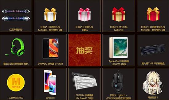 实物奖品&永久虚拟道具