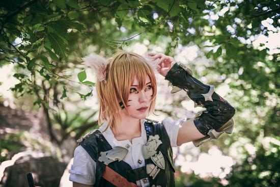 最终幻想14猫男cosplay 帅气爆炸神还原