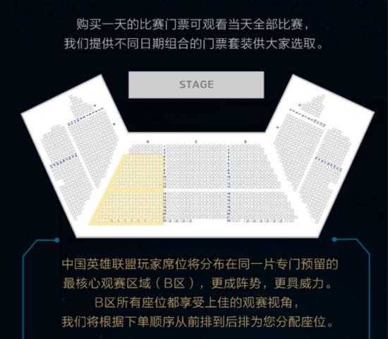 观赛套餐为LPL观众们预留了最核心的观赛区域