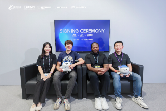 腾讯游戏安全ACE与Sandbox&nbsp;Interactive的合作方代表