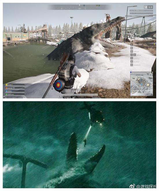 经典的还原,越出水面的苍龙在《侏罗纪世界2》开场就给人留下了深刻的