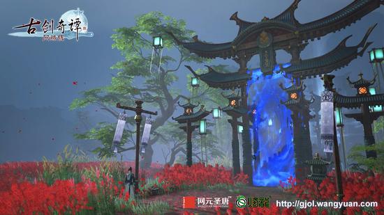 通往轮回井的道路旁遍布曼珠沙华