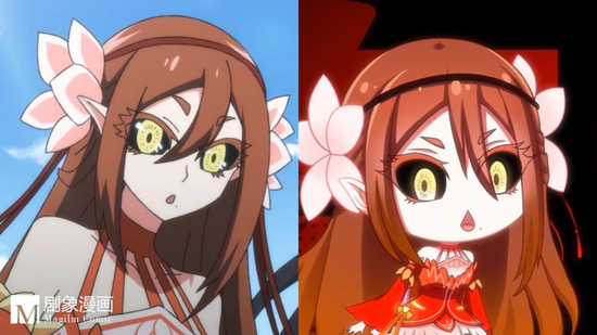 易相逢Q版和正常比例形象对比。