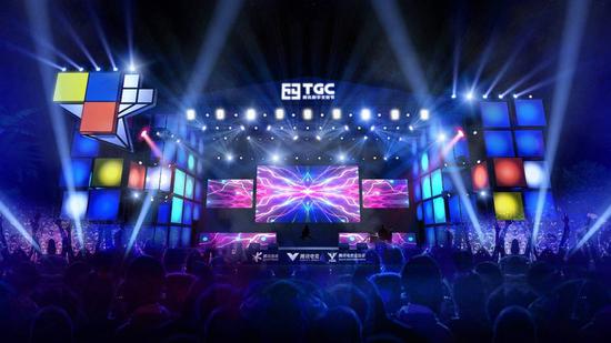 “电竞潮流场”舞台渲染图