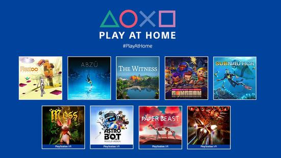 索尼「Play at Home」活动追加 10 款免费游戏