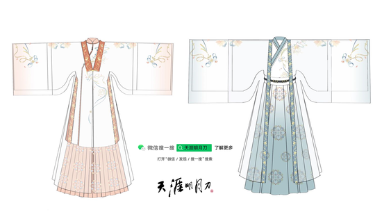 天衣·未央湘绣衍生款实体服饰设计图