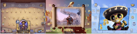 （百度输入法游戏键盘画面）