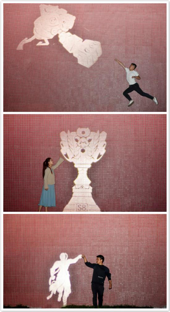 四川西南交通大学学生用剪纸助威