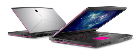 Alienware 15和17笔记本电脑标志性的灰色