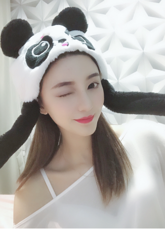 网红同款的“熊猫耳朵帽”