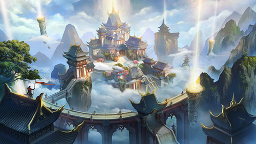 游戏内唯美绚烂的场景,超凡飘逸的仙侠风格,大胆酷炫的想象