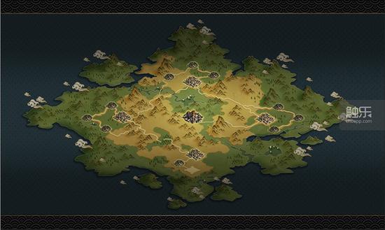 不同的玩法也分别取材自不同年代的历史事件，图为“长平之战”玩法地图