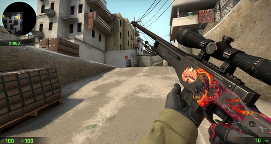 95磨损的暴怒野兽会变成"红龙狙",蓝色背景全部磨掉价格:暴怒野兽是