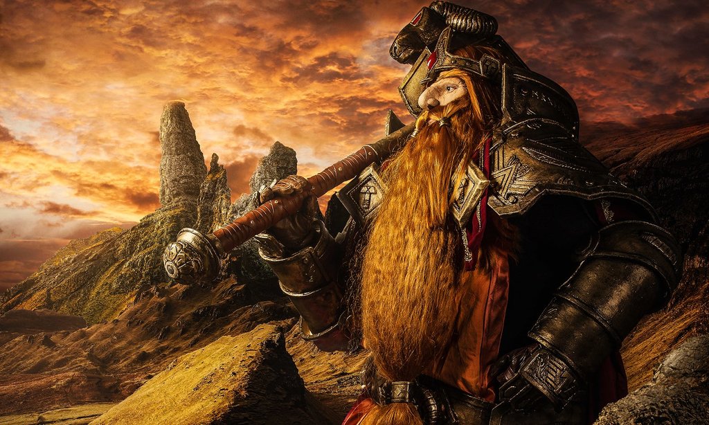 魔兽cosplay矮人之王麦格尼来自高山上的王者