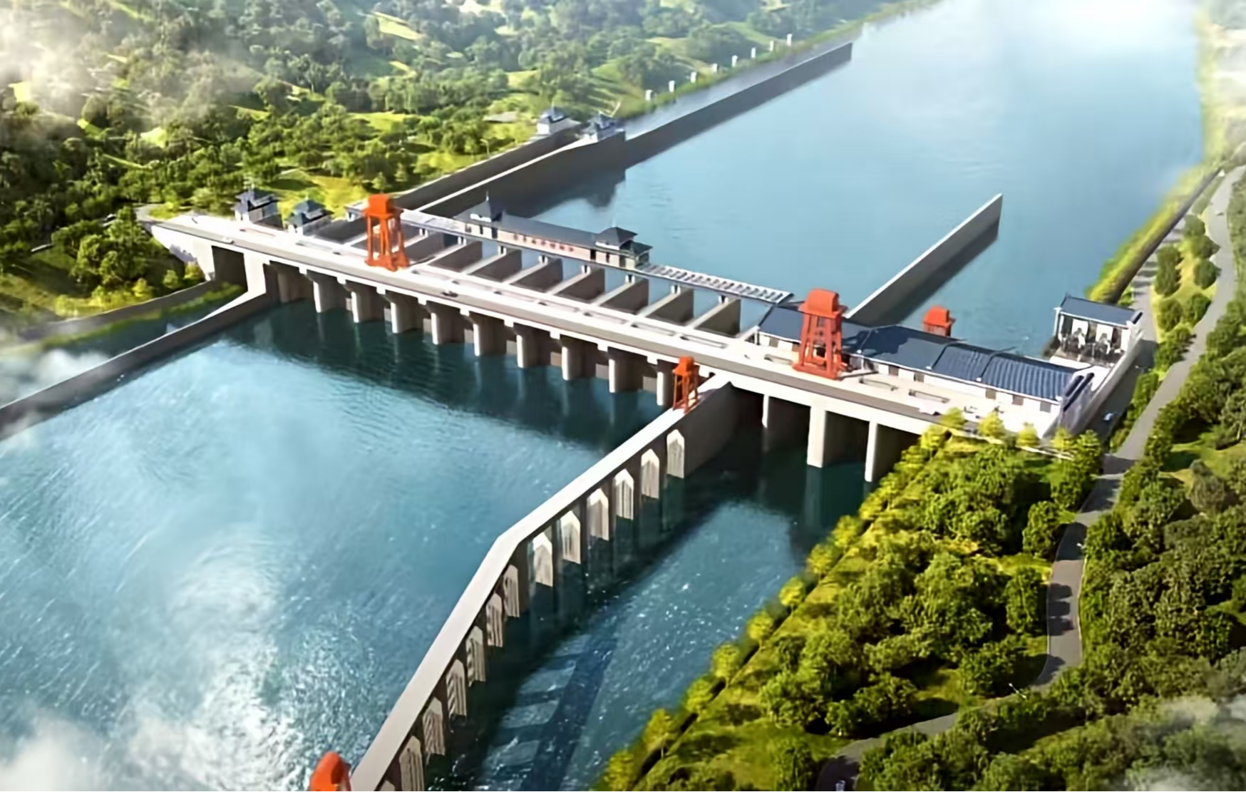 图为黄茅峡水库效果图