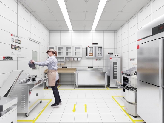 图:德玛仕武汉旗舰店单位厨房面点加工间