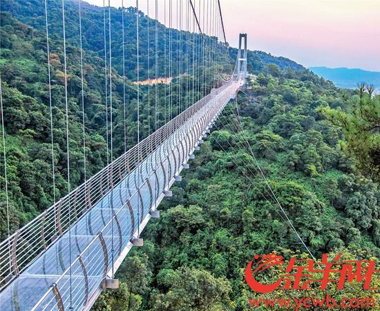佛山南丹山建成广东最长玻璃桥 中秋假期正式开放