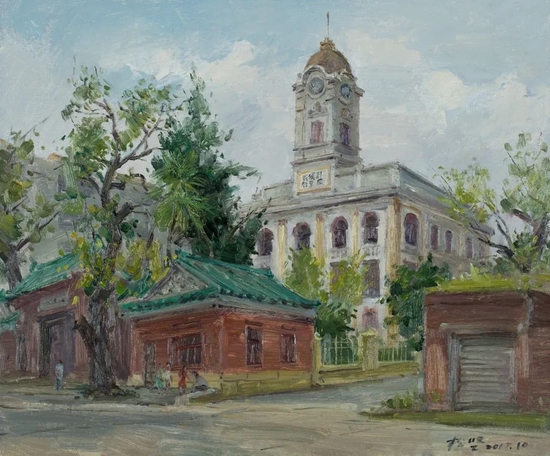 《司徒氏图书馆》布面油画 60x50cm 2017