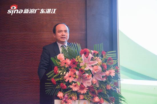 (湛江市旅游投资集团董事长,筹委会副主任陈振华主持推介会)