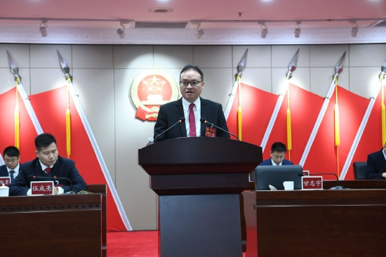 龙江镇党委书记甘志宇发表讲话
