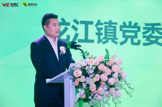 龙江镇委副书记、镇长伍成亮介绍“三块地”