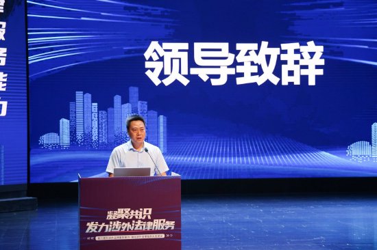 区司法局党组成员、律师行业党委专职副书记何锡辉致辞