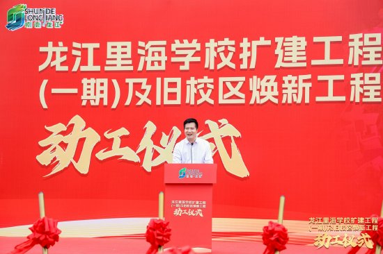 龙江镇党委副书记、镇长伍成亮发言