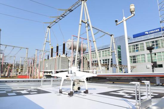 图为220千伏芙蓉站的无人机机巢.(潘跃鹏