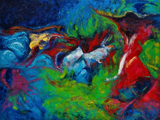 《无题2021第2号》,150cmcm×200cm,布面油画,2021年_proc